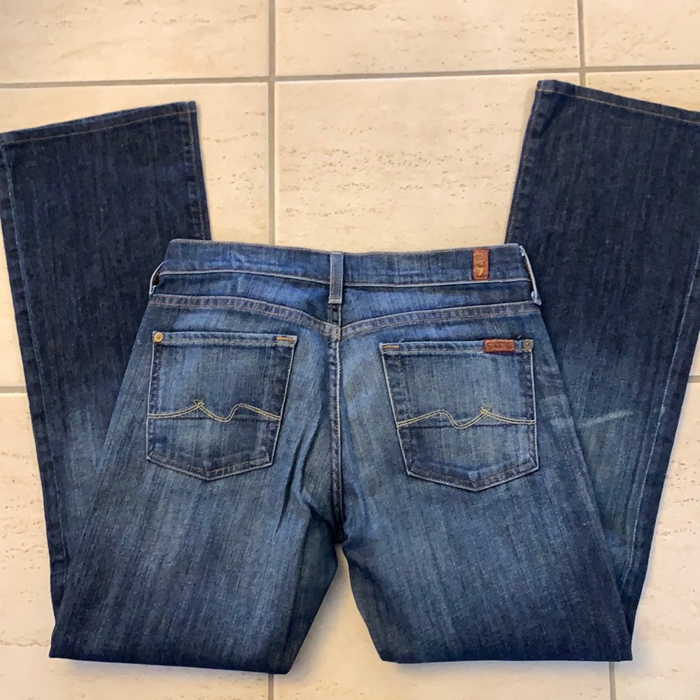 7 for all mankind bootcut jeans size 28 button fly